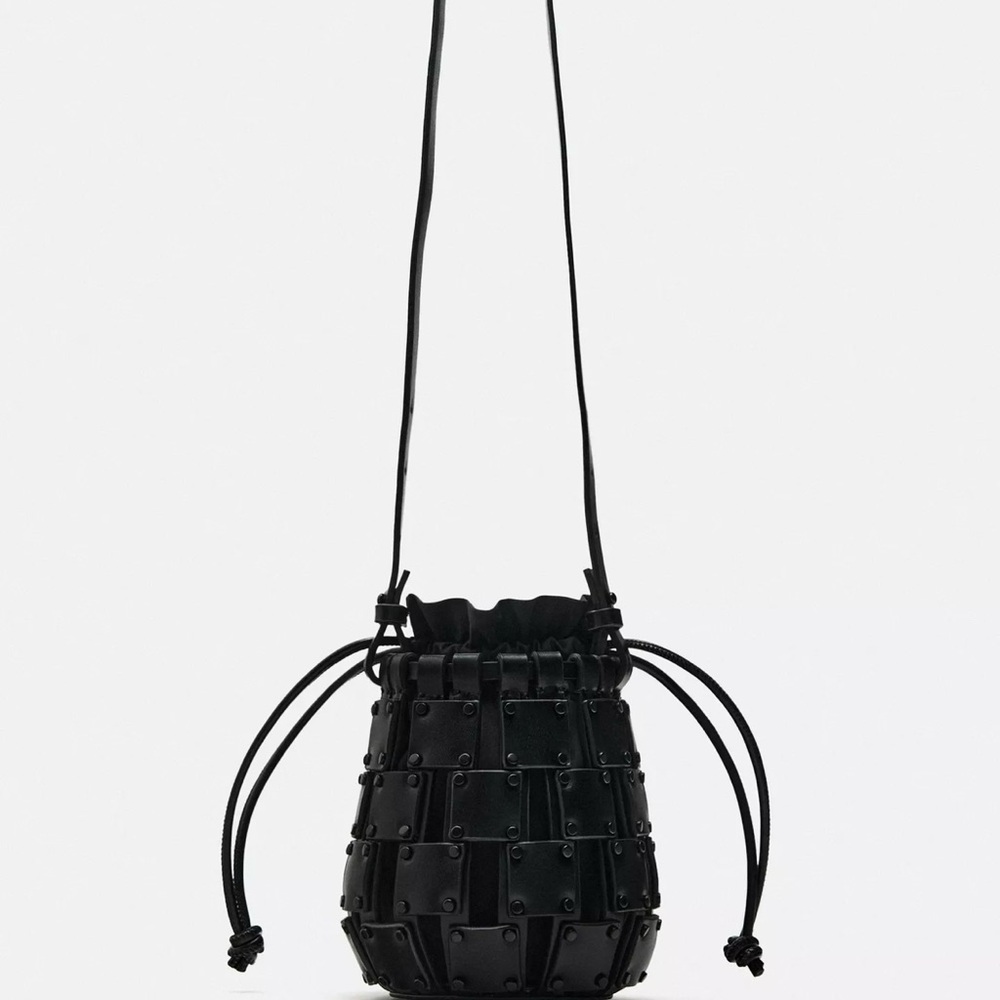 Zara Die-Cut Mini Bucket Bag